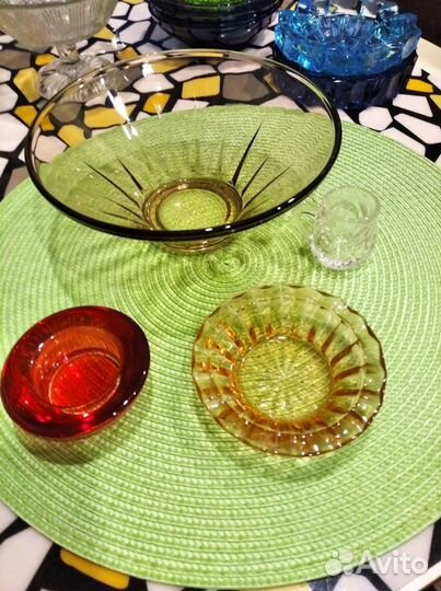 Посуда ссср,цветное стекло