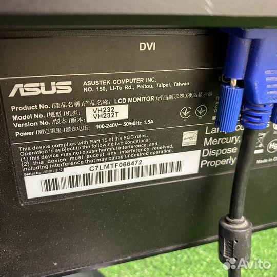 Монитор Asus vh232 23дюйма 5штук