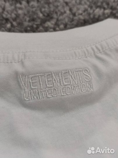 Футболка vetements авито