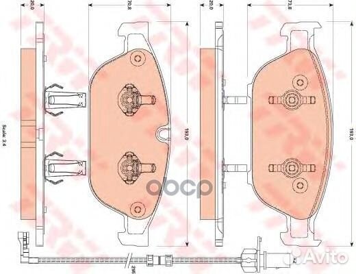 Колодки тормозные audi A8 09- перед.с датчтком