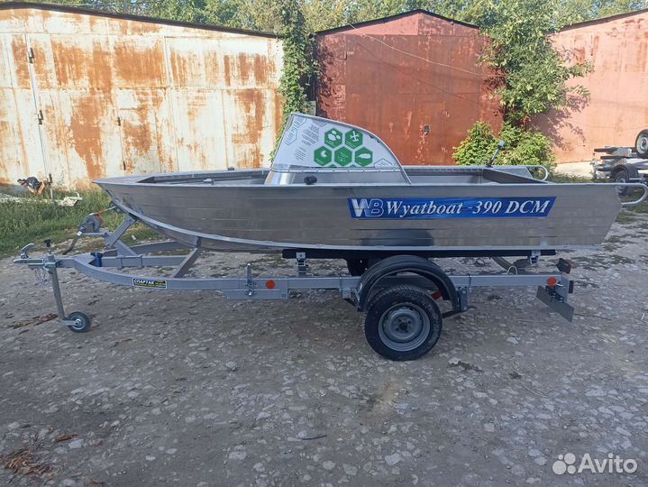 WyatBoat 390 DCM + прицеп