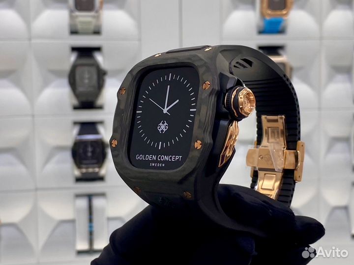 Корпус для Apple Watch rsciii49 Silver Carbon