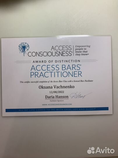 Сессии Access Bars (Аксесс барс) и Mtvss