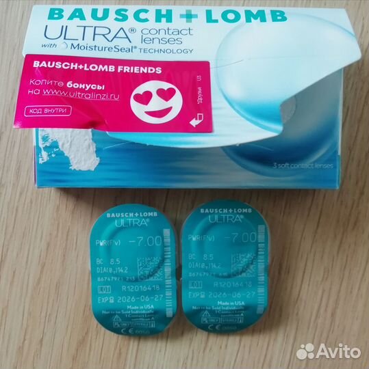 Линзы контактные Bausch+Lomb -7.00