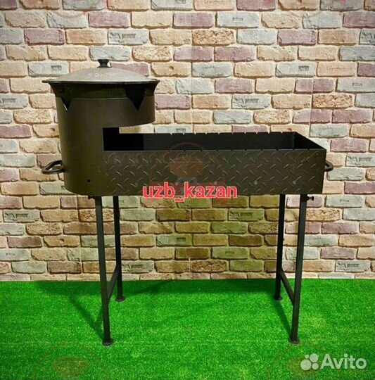 Мангал с печью под казан