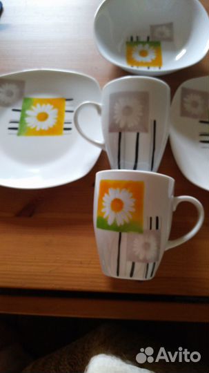 Фарфоровый набор посуды на двоих