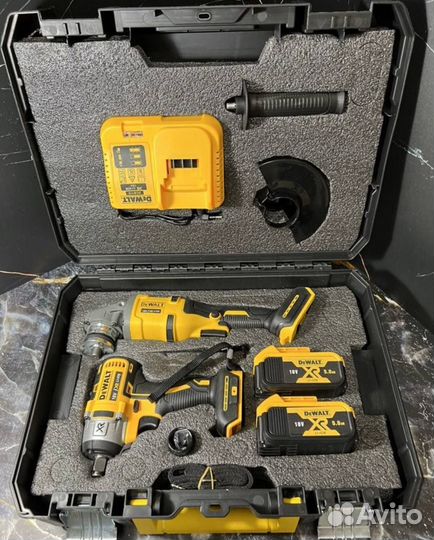 Набор электроинструмента 2в1 гайковерт+ушм dewalt