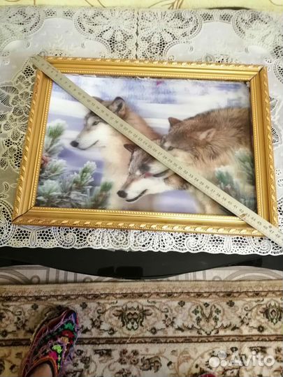 Волки обьемная картина