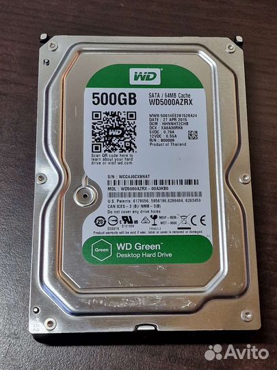 Жесткий диск 500 гб WD Caviar Green WD5000azrx
