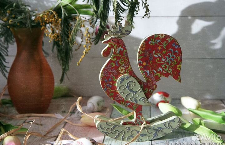 Петушок пасхальный на качалке