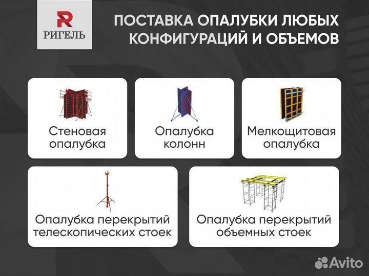 Мелкощитовая опалубка аренда и продажа