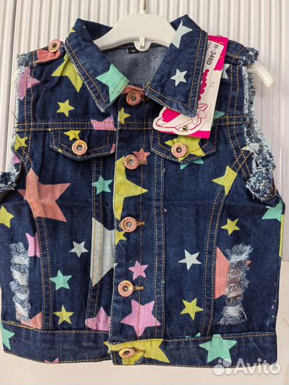 Джинсовая жилетка для девочки