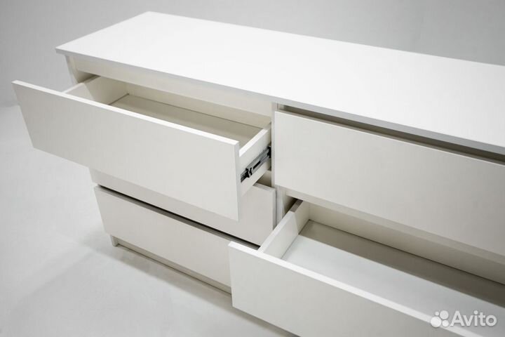 Комод белый широкий