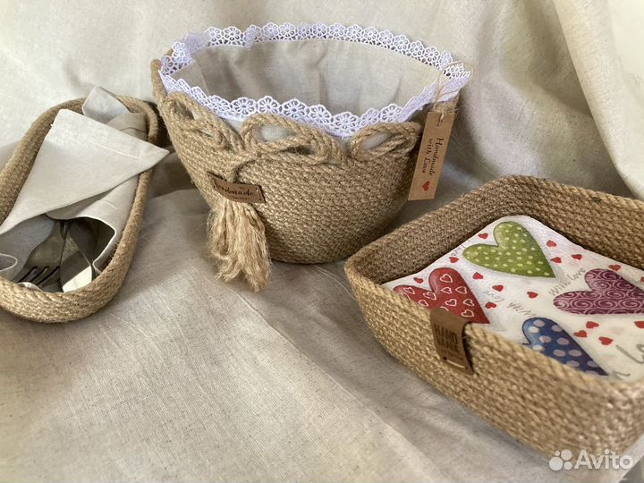 Корзинки из джута