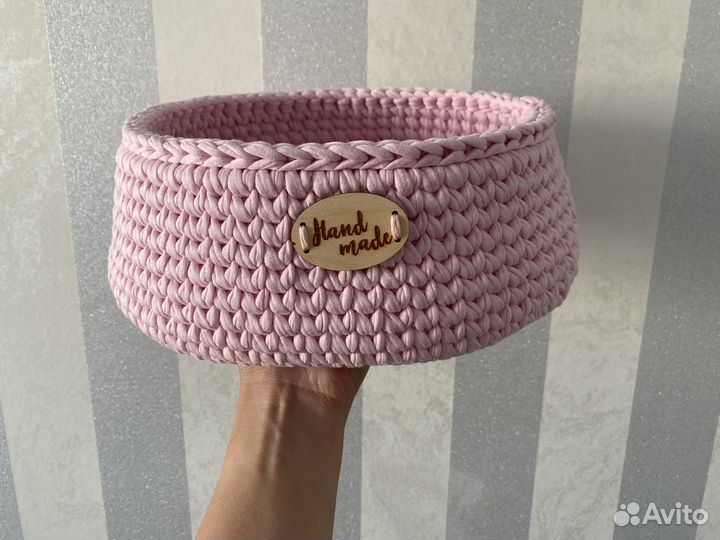 Вязанные корзинки