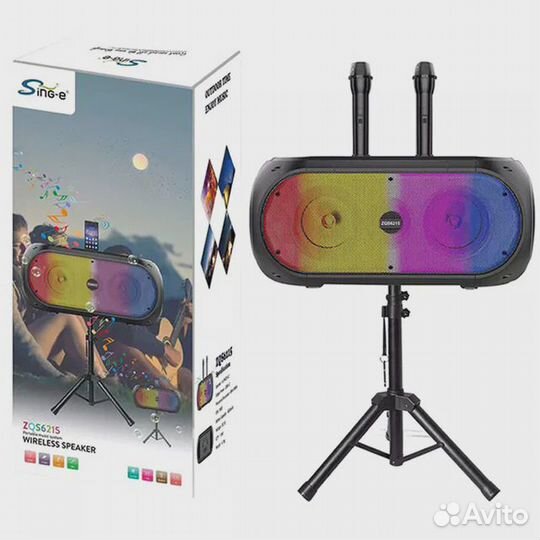 Портативная акустическая караоке система ZQS-6215