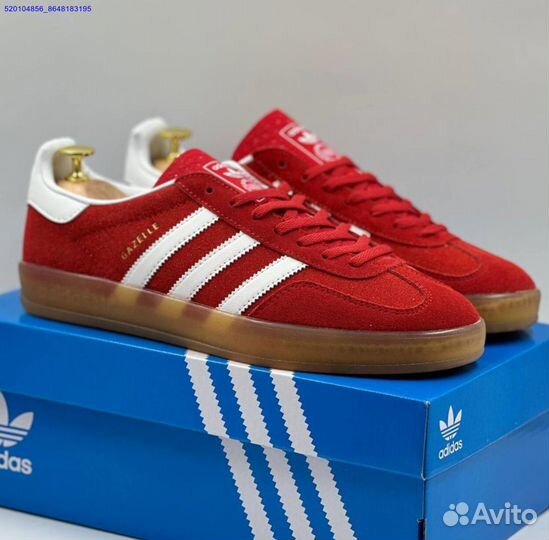 Кроссовки Adidas Gazelle Red (Арт.47146)