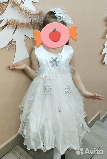 Платье Снежинки 104 - 110