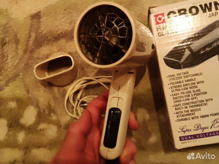 Электрический фен с 1 насадкой, б.у