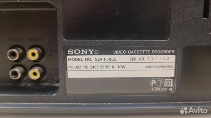 Видеомагнитофон sony slv p58ee