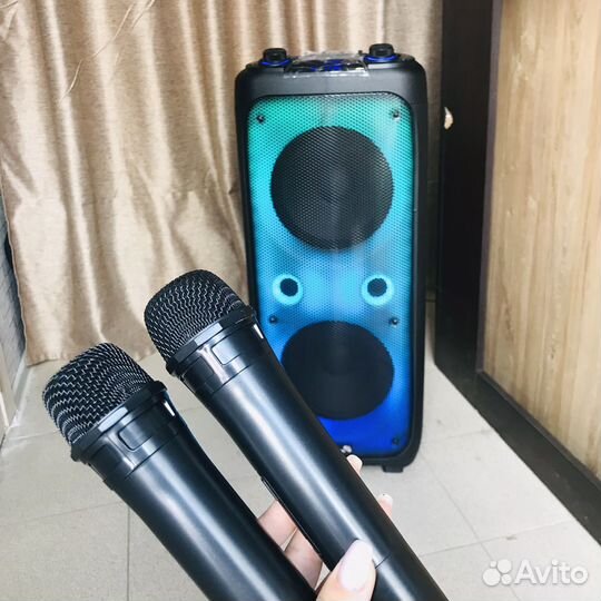 Bluetooth колонка напольная 100вт 20-62 караоке