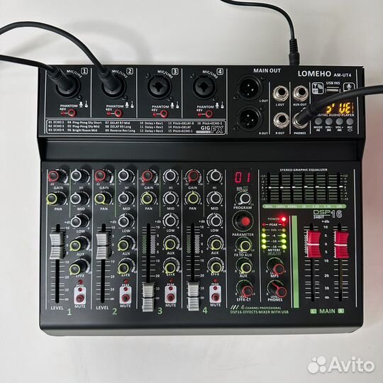 4-канальный аудиомикшер с Bluetooth