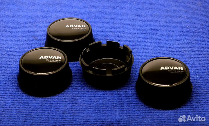 Комплект колпачков литого диска Advan Racing Black
