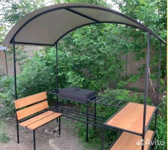 Беседка, качели садовые