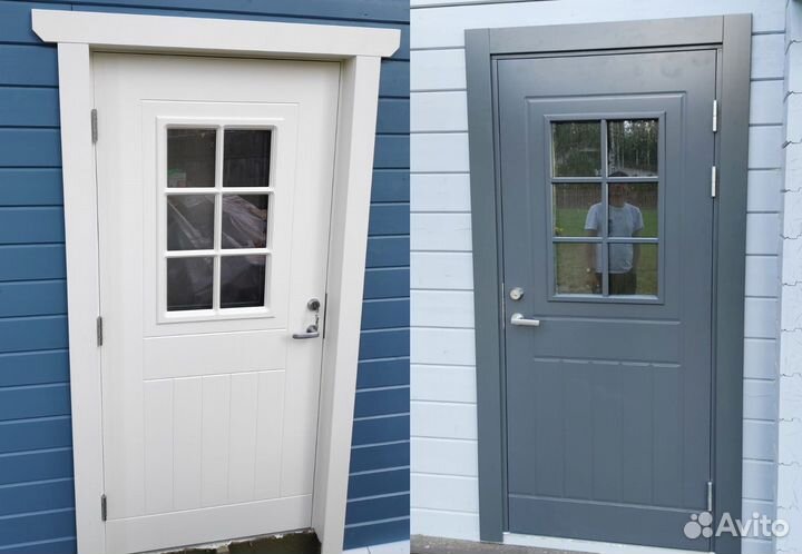 Дверь входная с окном тёплая из массива дерева.дс8