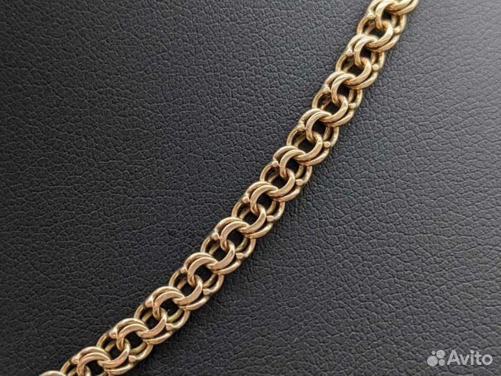 Золотая цепь 585 пробы, массой 16,88 грамма (61см)