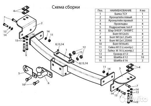 Toyota Land Cruiser Prado 120 / 150 Фаркоп C2OW4