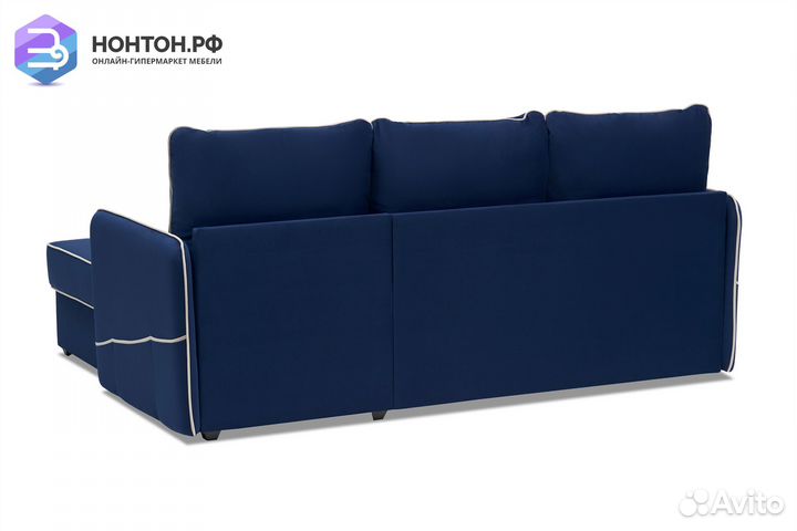 Диван угловой дельфин Энерджи темно-синий