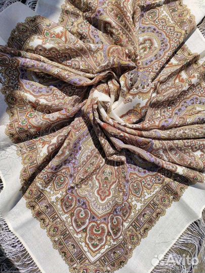 Платки шерсть шёлк хлопок новый винтаж