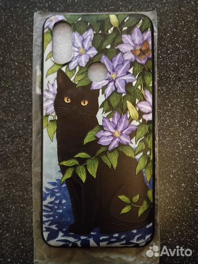 Чехол для Xiaomi mi a2 (кошка в цветах)