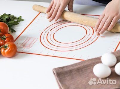 Силиконовый коврик для выпечки и раскатки теста