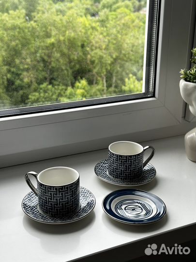 Новый кофейный набор HM home (2 чашки, 2 блюдца)