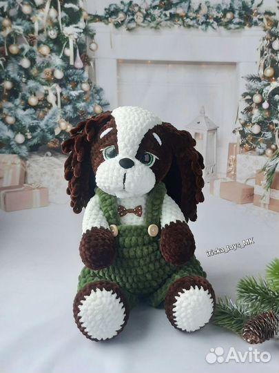 Вязаные игрушки Собака ручная работа