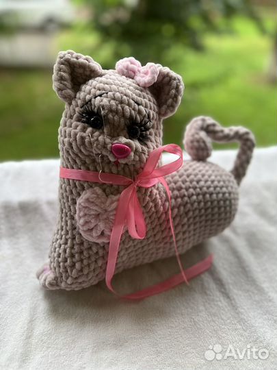 Кошечка,интерьерная подушка,сердечко,подарок