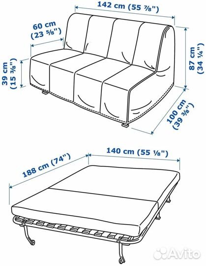 Диван IKEA ликселе