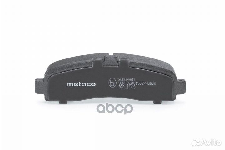 Колодки тормозные передние к-кт 3000-341 metaco