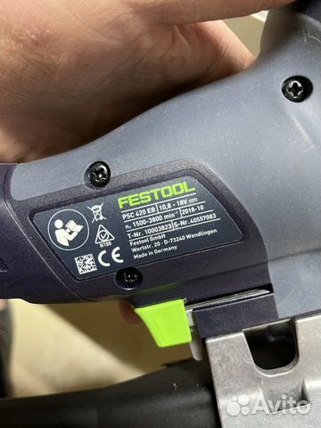 Лобзик аккумуляторный festool carvex PSC 420 EB