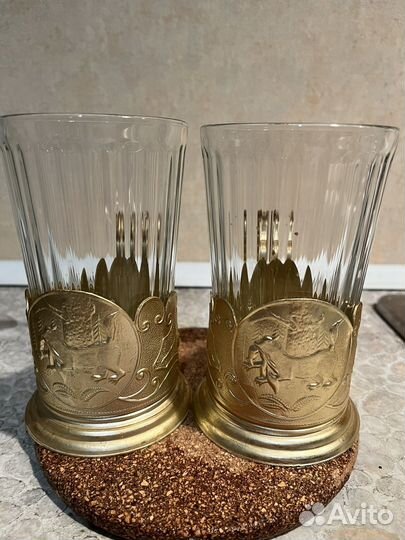 Стакан икеа с подстаканником СССР