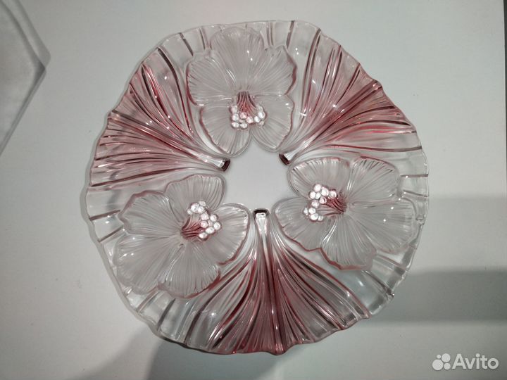 Блюдо фруктовница салатница стекло