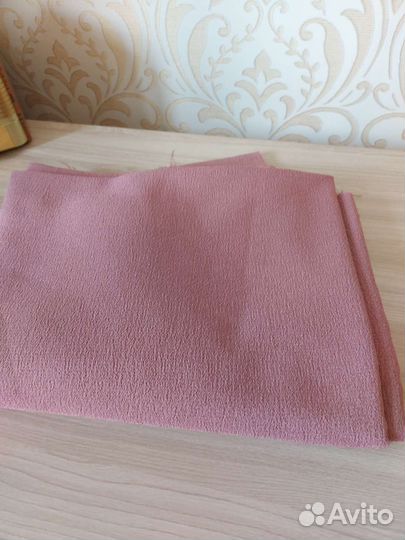 Ткань пыльно-розовая отрез 1,5х2,3