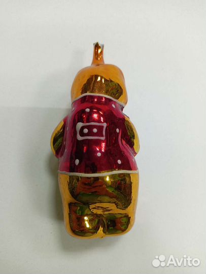 Мишка с посохом, редкая ёлочная игрушка