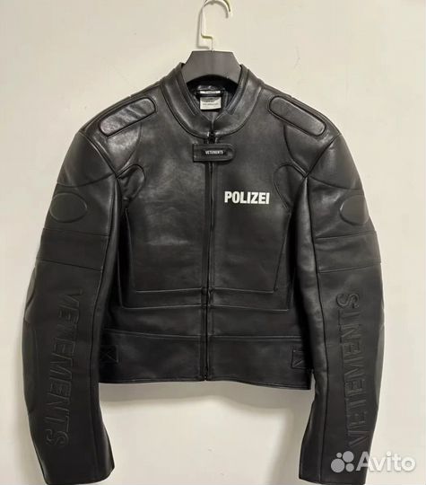 Vetements Polizei Leather Bomber
