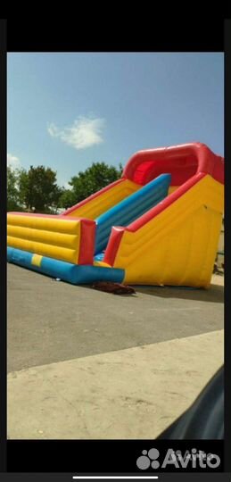 Надувной батут горка большой