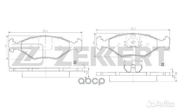Колодки торм. диск. передн. VW Gol 04- Parati