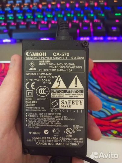 Зарядник для canon ca-570