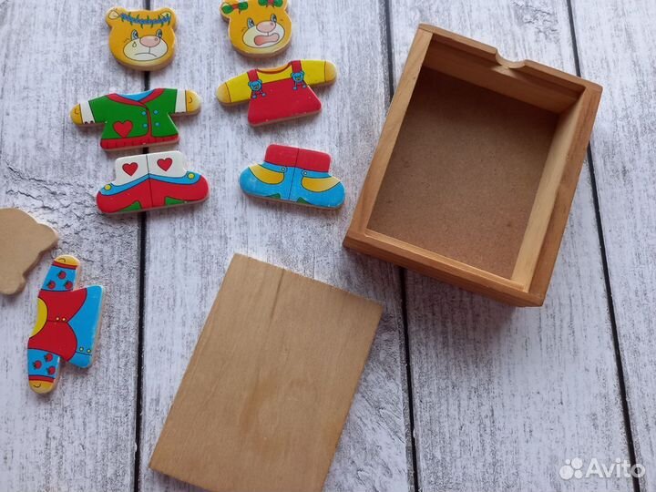 Деревянный пазл вкладыши для малышей